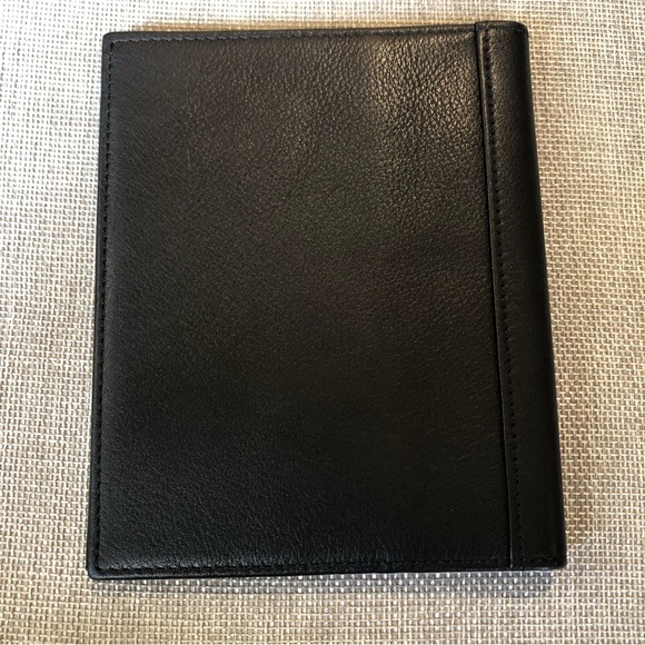 NWOT Black leather Passport holder with credit card and ID slots and pocket OS - Picture 2 of 5